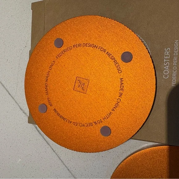 Nespresso Barista Collection Aluminum Orange Coasters - Picture 11 of 15